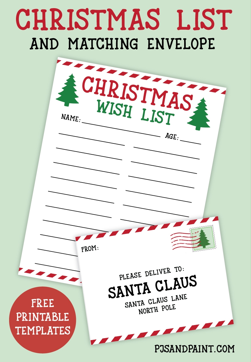 Kids Christmas List Template