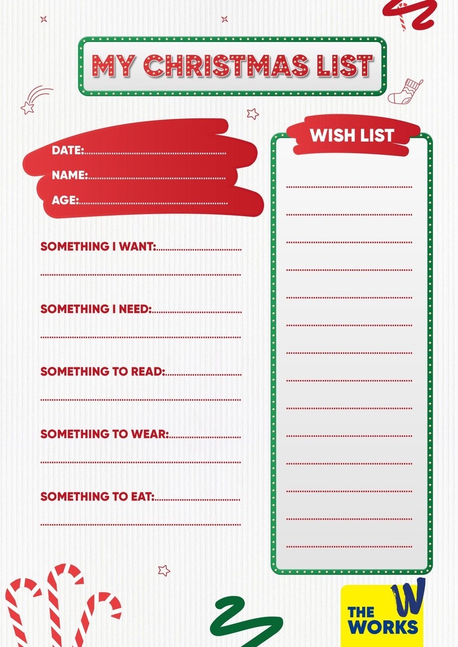 Template Christmas Wish List