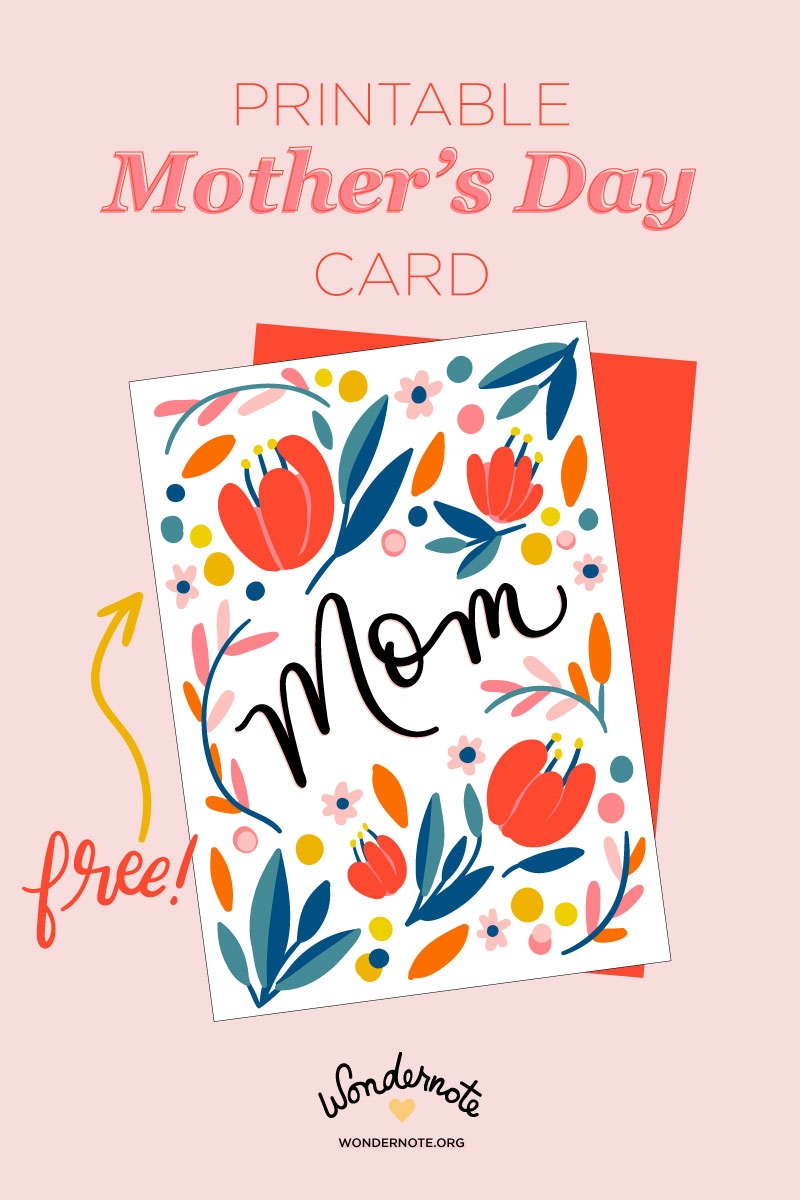 Printable Mothers Day Card Template Free