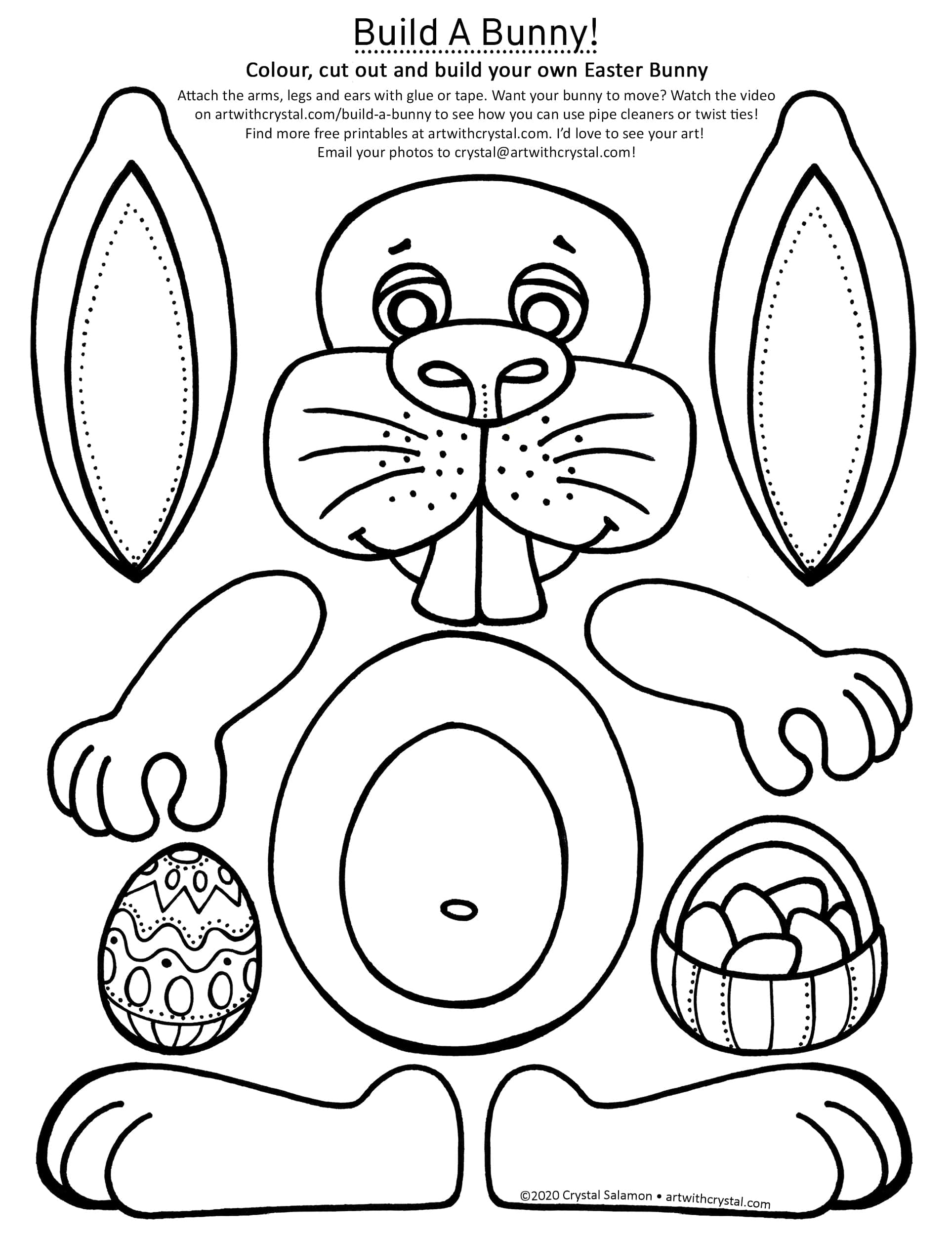 Easter Bunny Free Printable Template