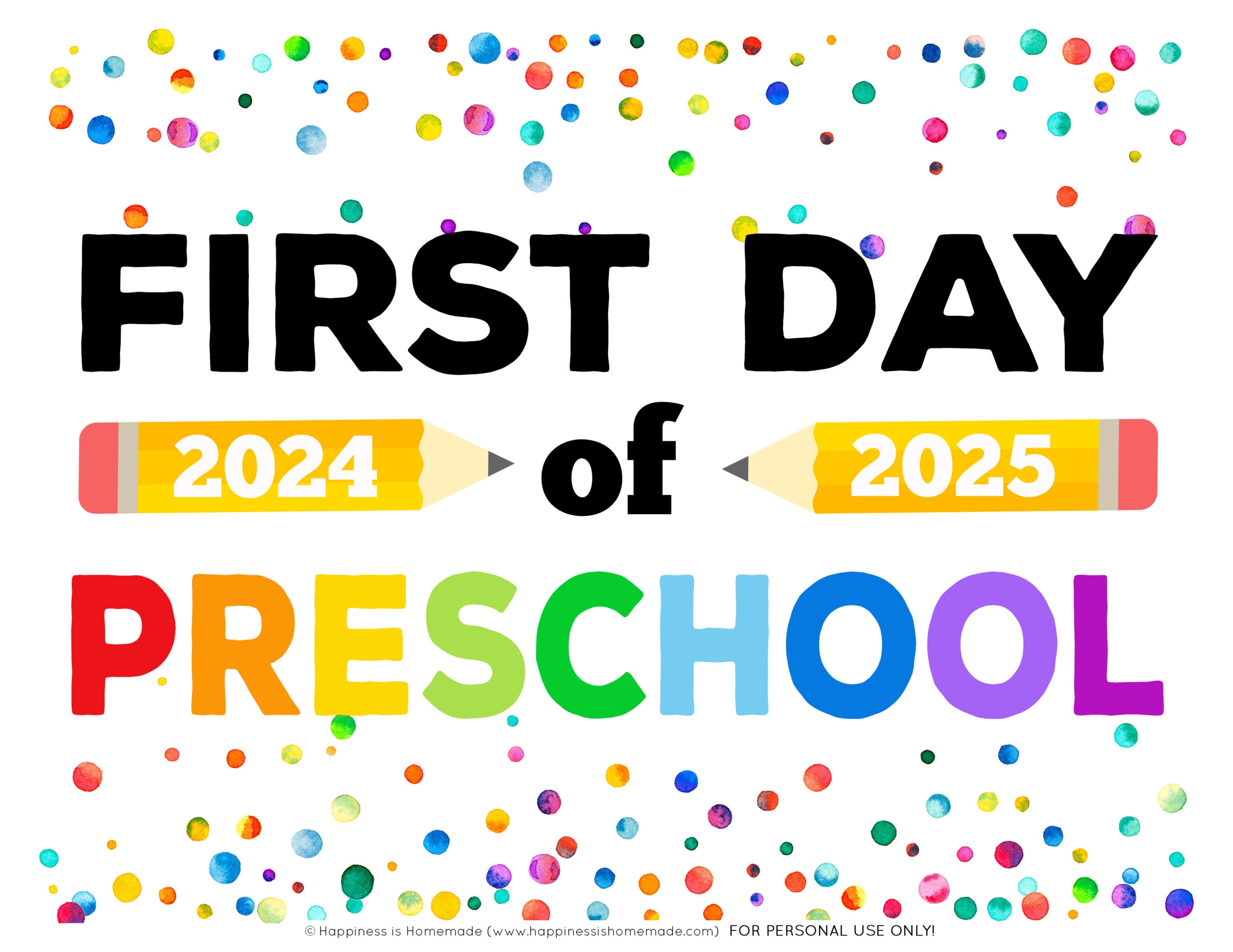 Free First Day Of School Printables