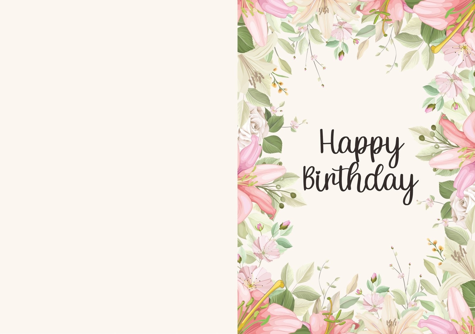 Free Printable Quarter Fold Card Template