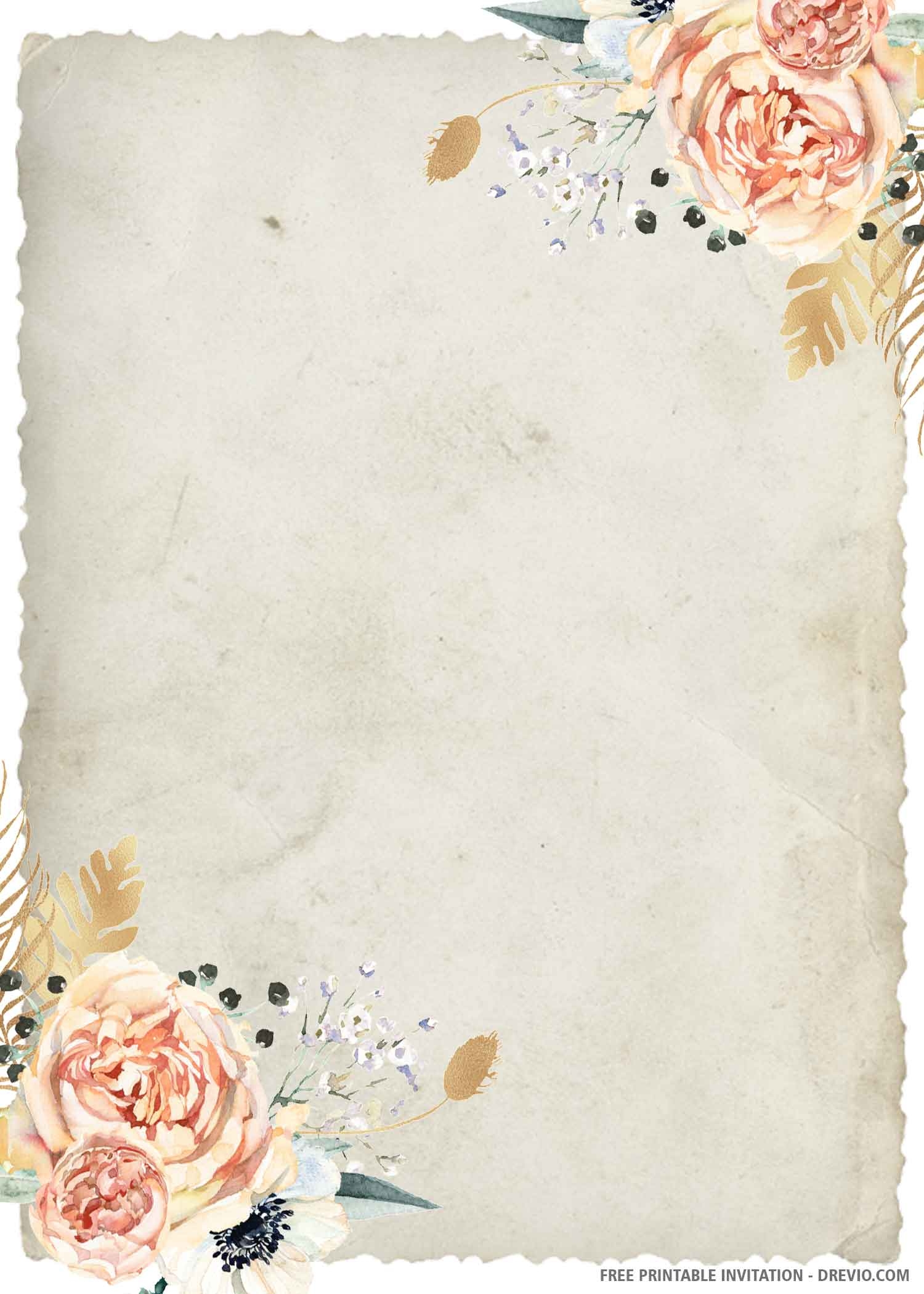 Free Printable Wedding Invitations Template