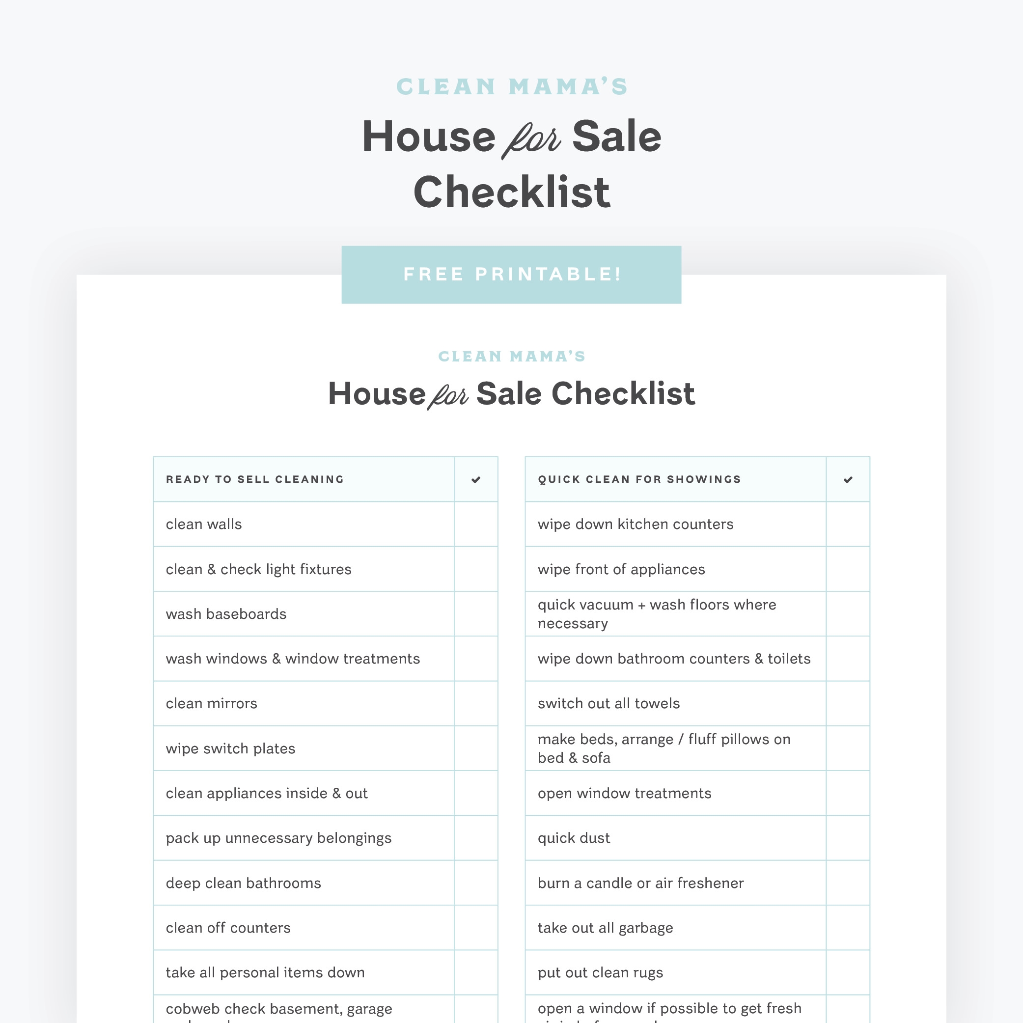 Moving Packing List Template