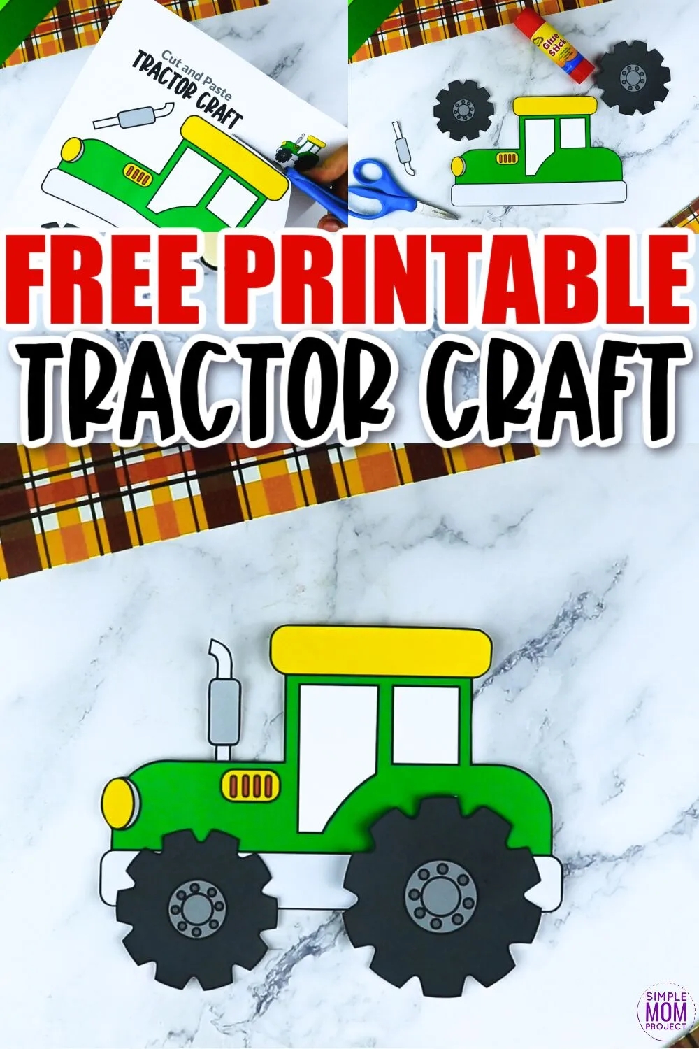 Free Printable Tractor Craft Template Simple Mom Project