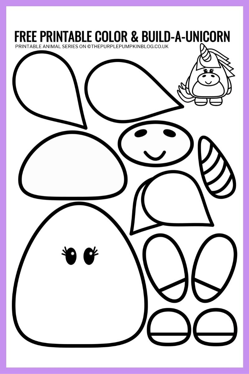 Unicorn Template Printable Free