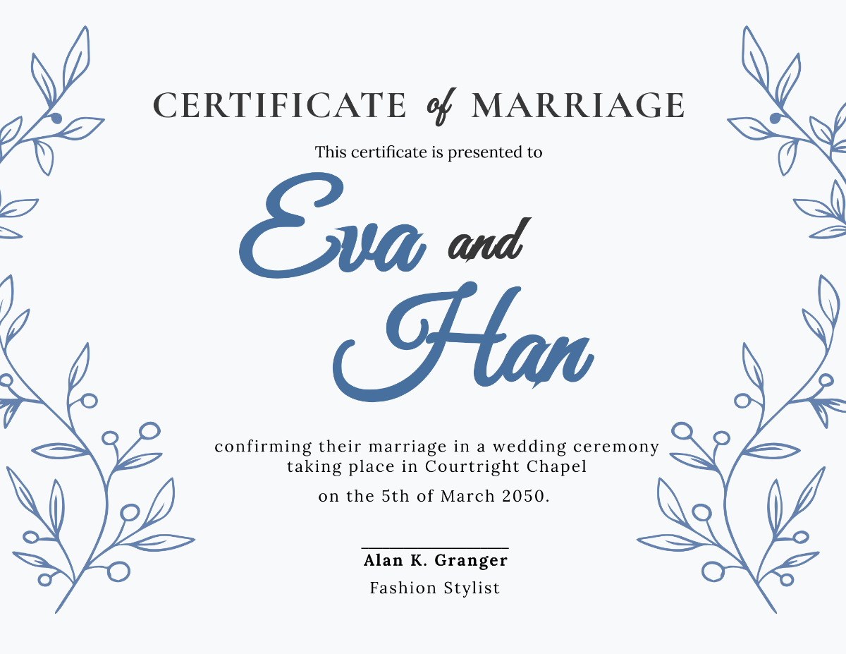Wedding Certificate Templates Free Printable