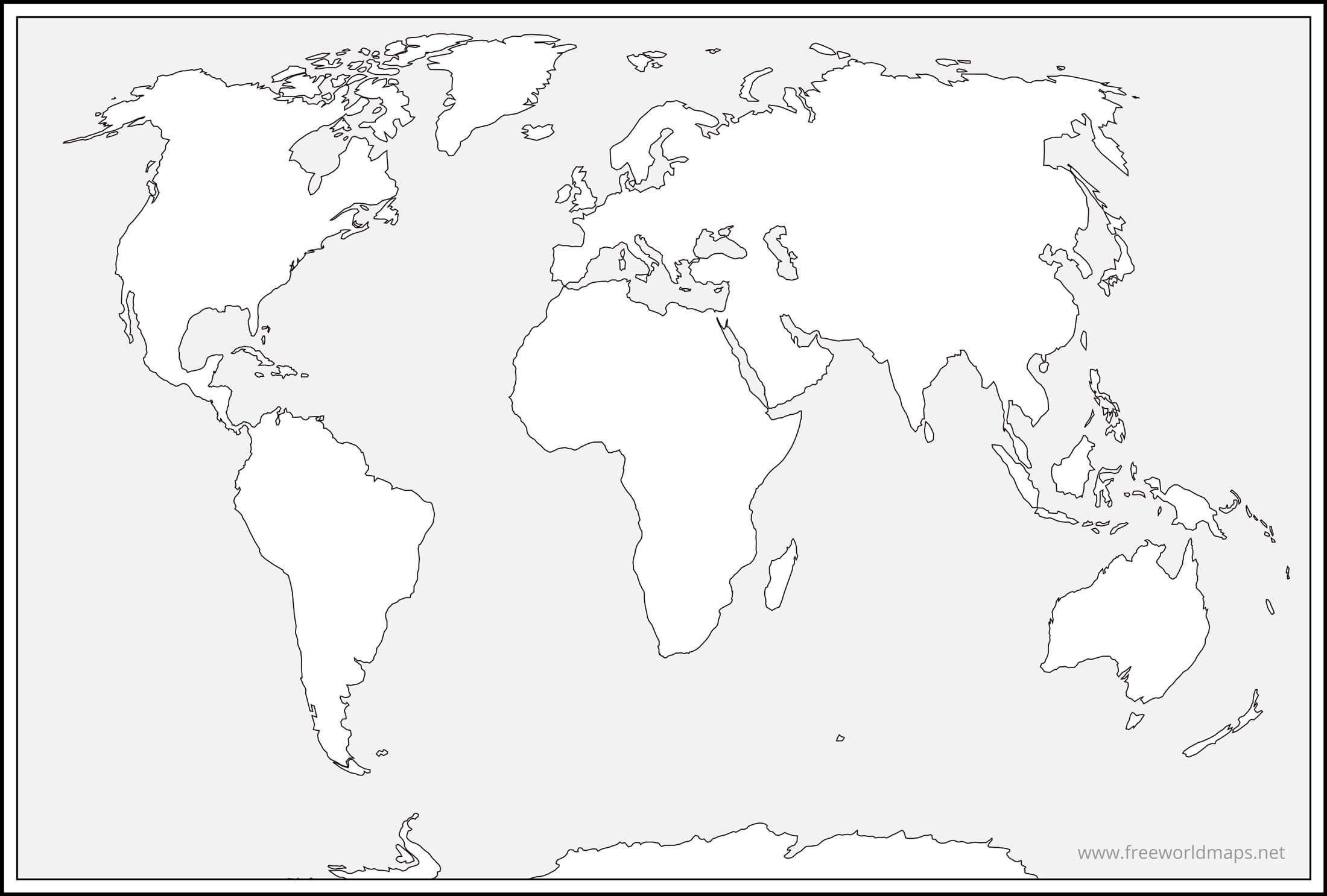 Pdf Printable World Map