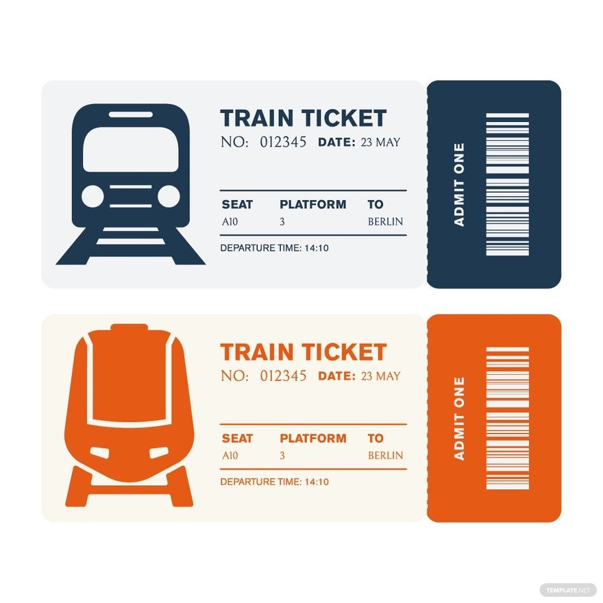 Train Ticket Template Free Printable