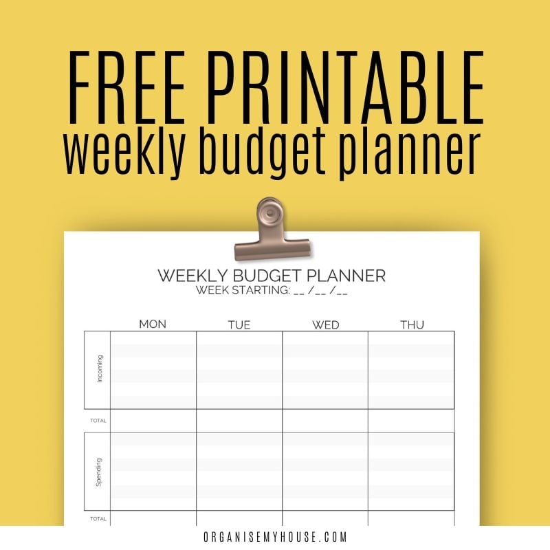Weekly Budget Template Free Printable