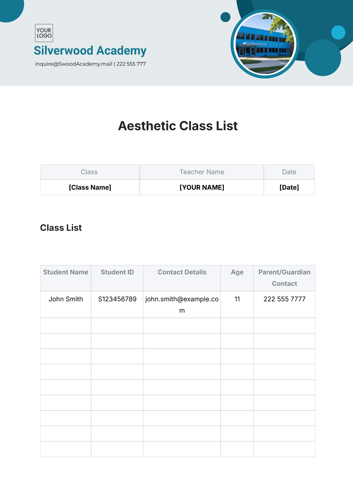 Witness List Template