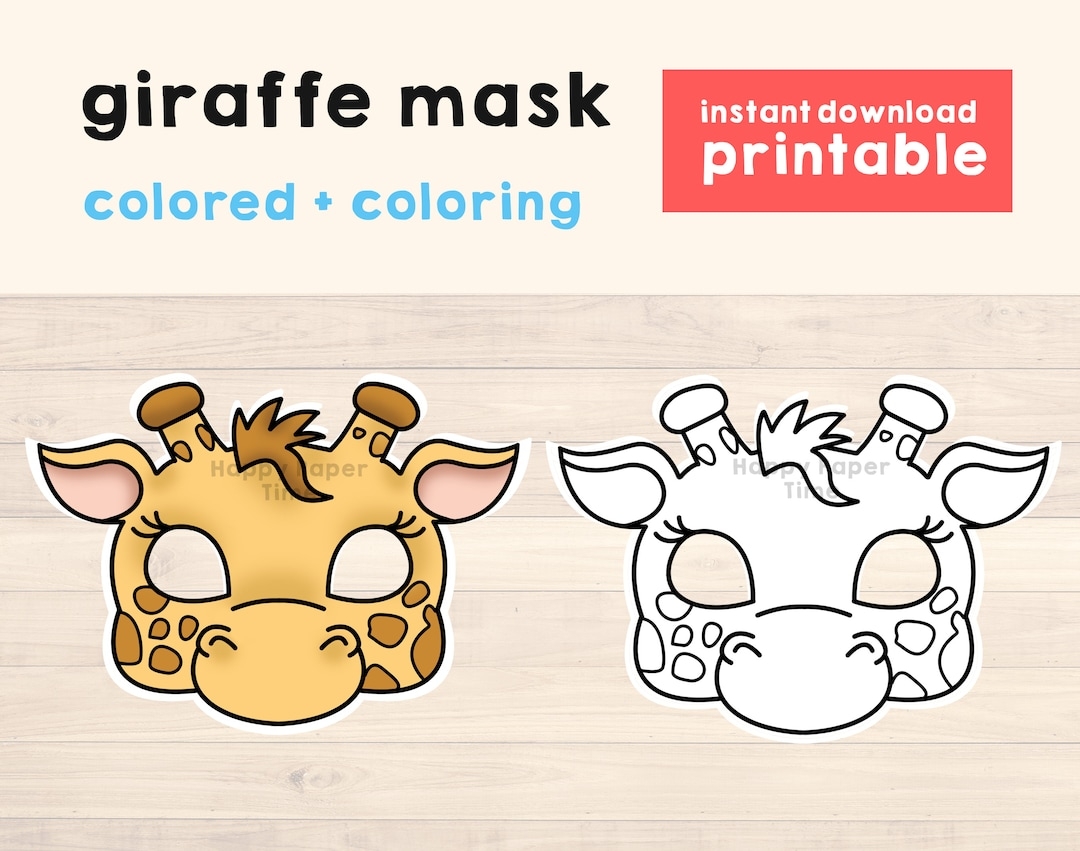 Giraffe Mask Template Printable Free