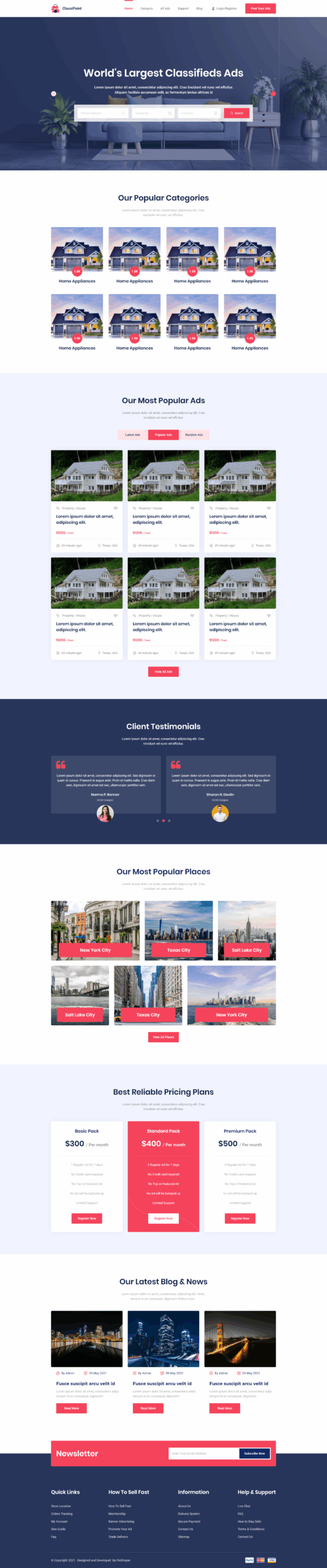 Classified Listing Website Template