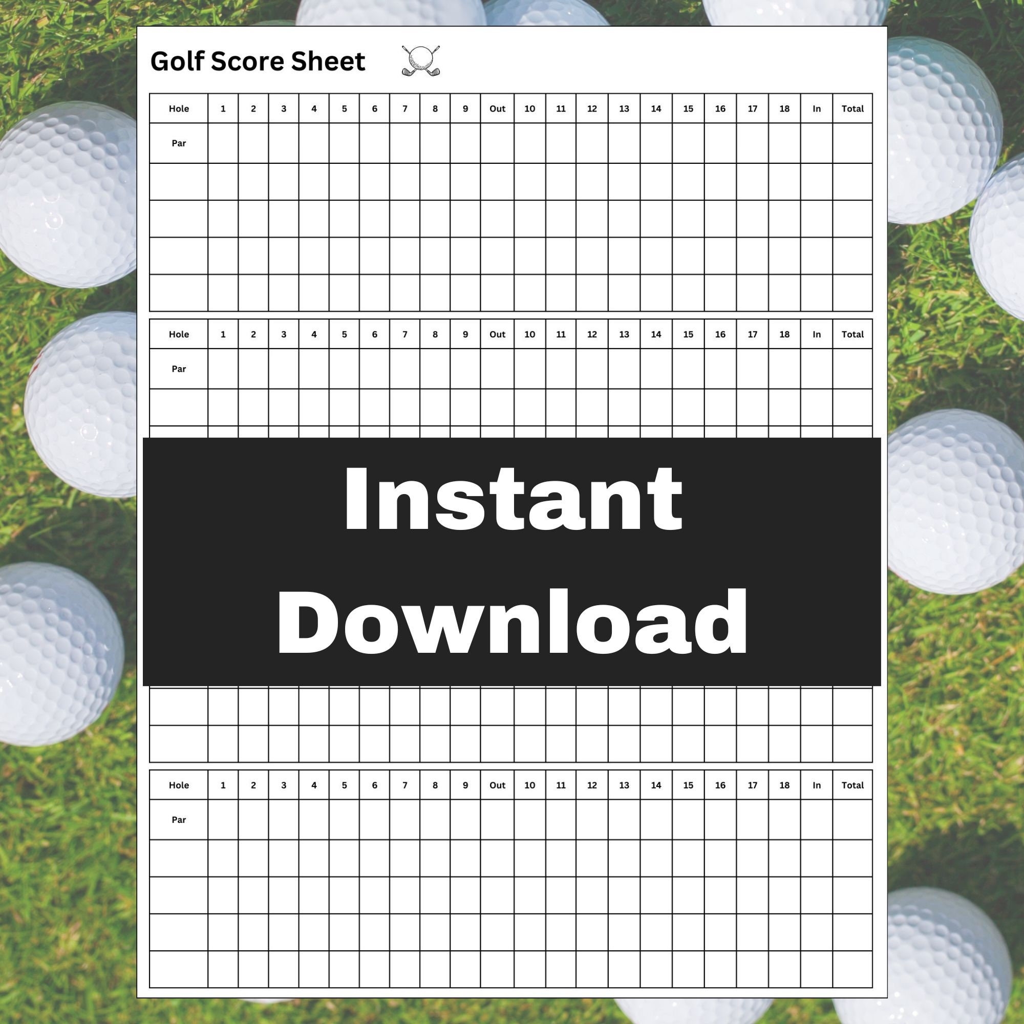 Printable Blank Golf Pin Sheet Template