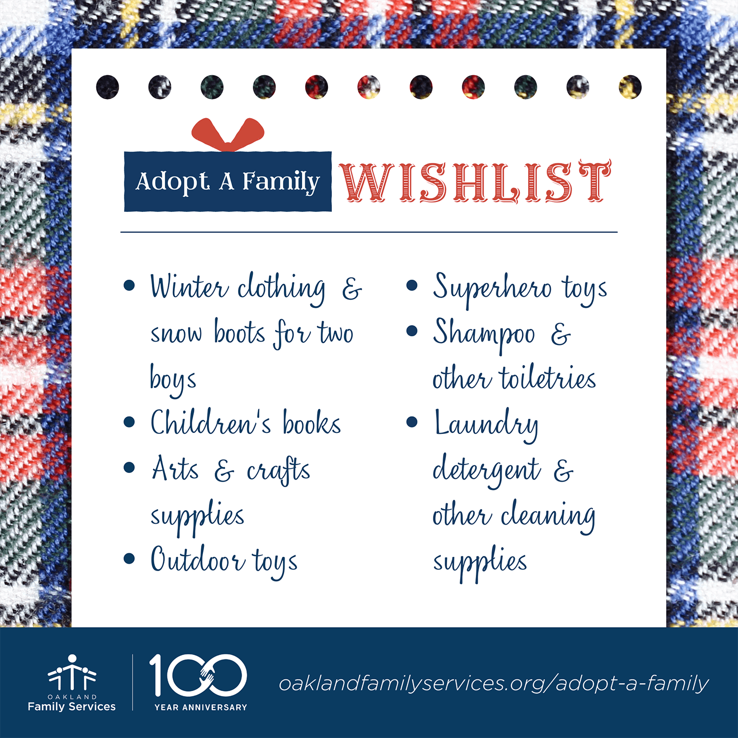 Help Adopt A Family Make Sure No Family Goes Unmatched This Holiday Season Oakland Family Services