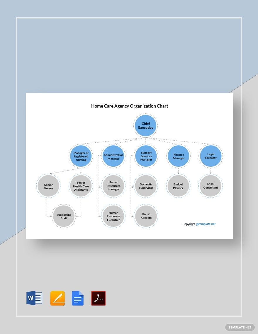 Home Care Organizational Chart Template