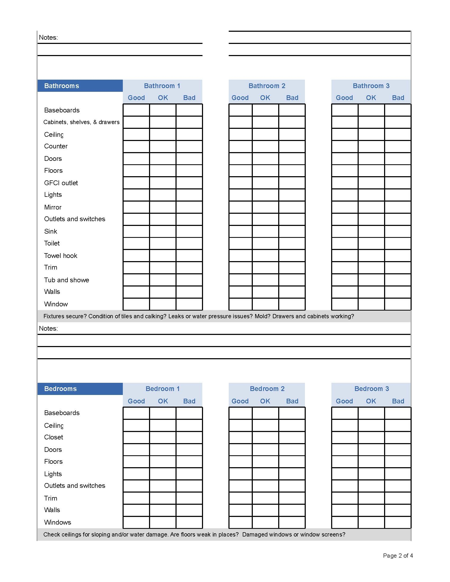 Home Inspection Checklist Inspect It Austin TREC 20959