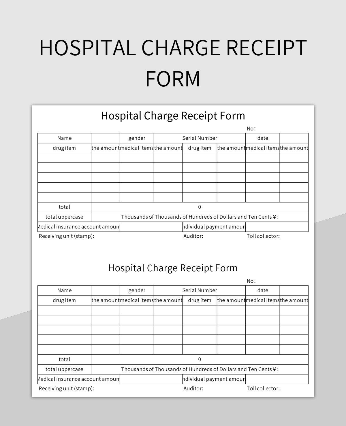 Charge Slip Template