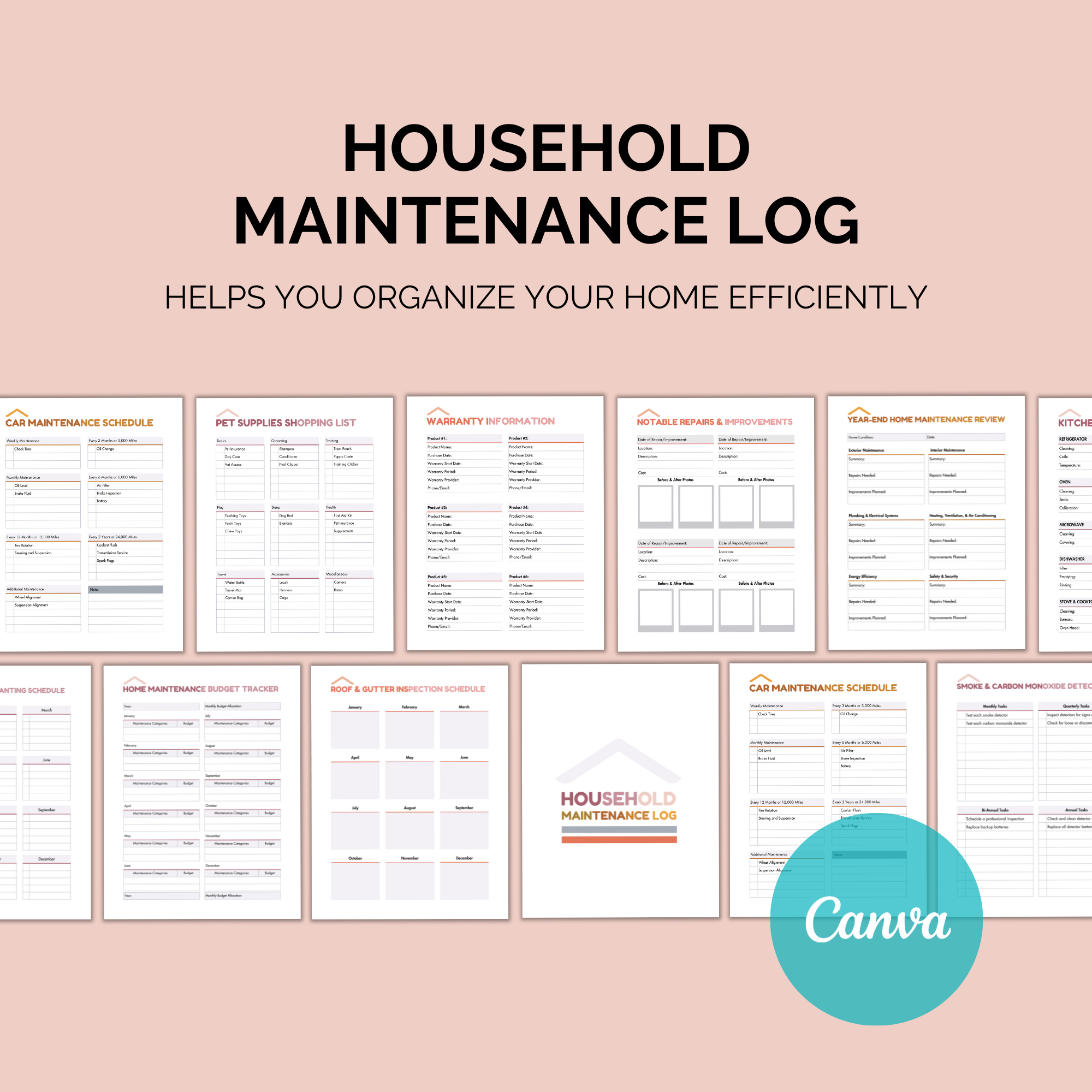 Household Maintenance Log