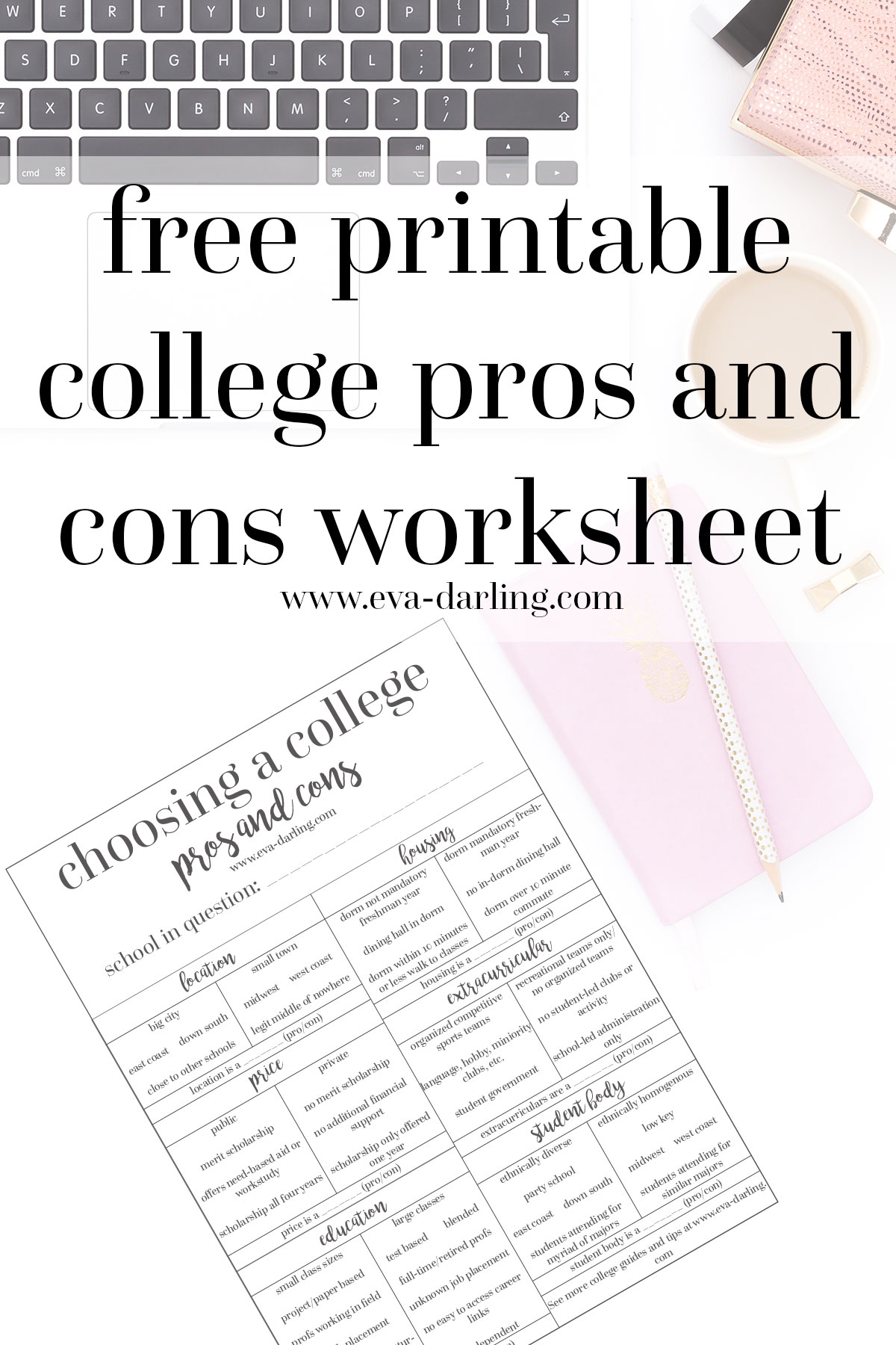 How To Determine Your College Pros And Cons Free Printable 