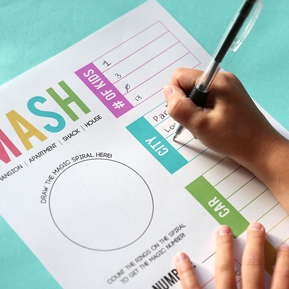 How To Play MASH Printable Worksheet It s Always Autumn