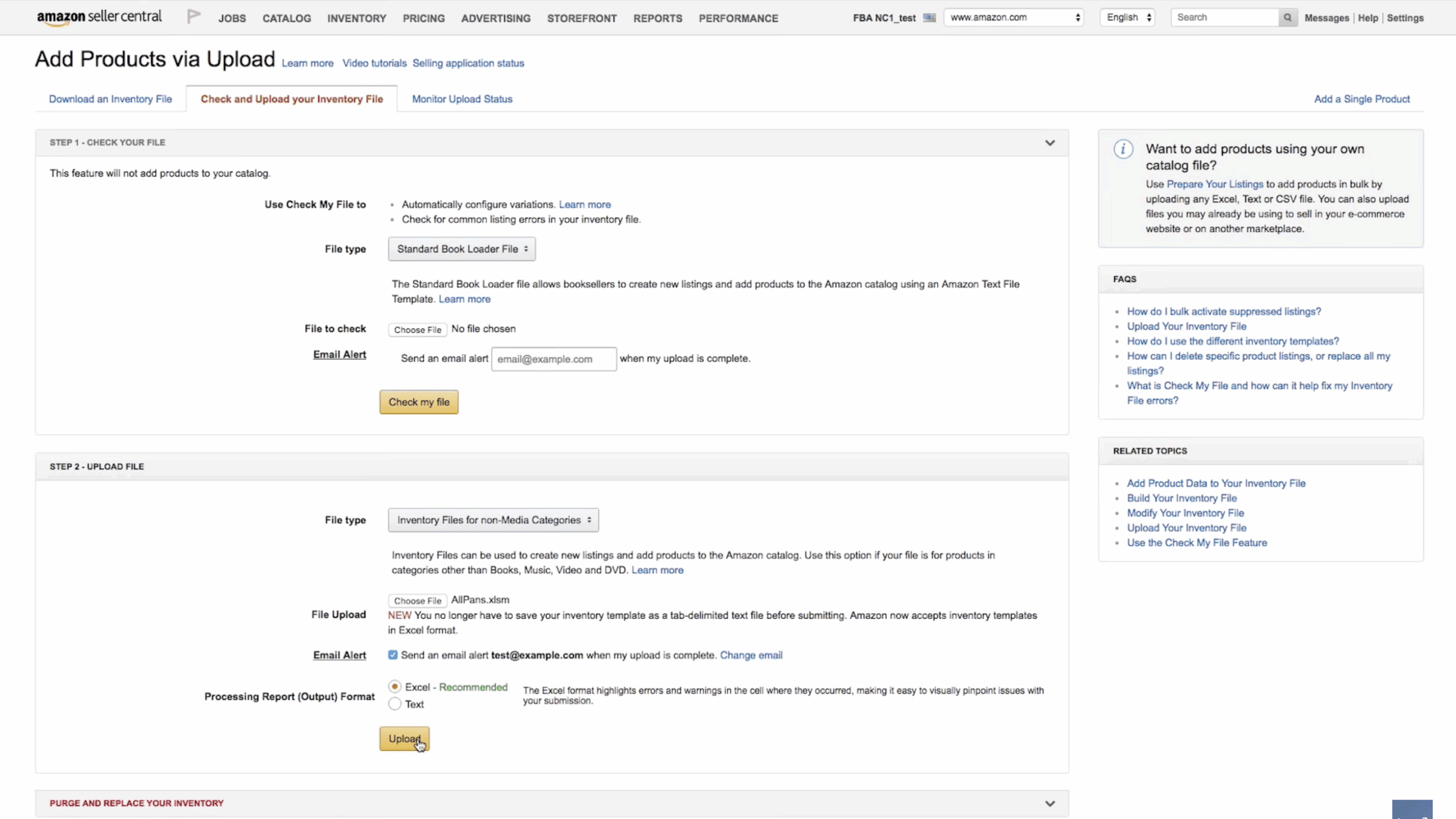 Amazon Listing Template