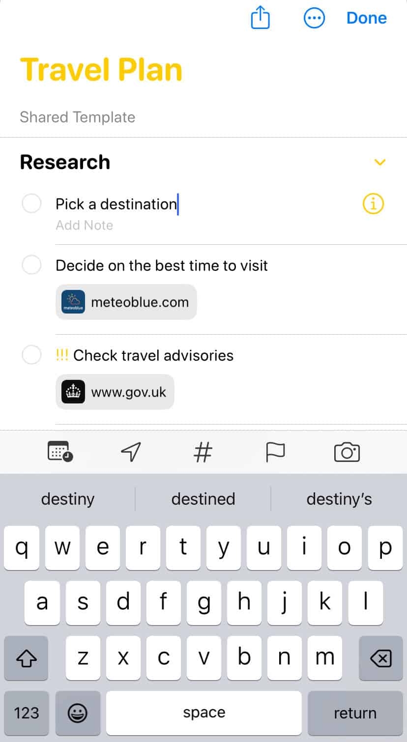 How To Use Templates In Apple Reminders La De Du