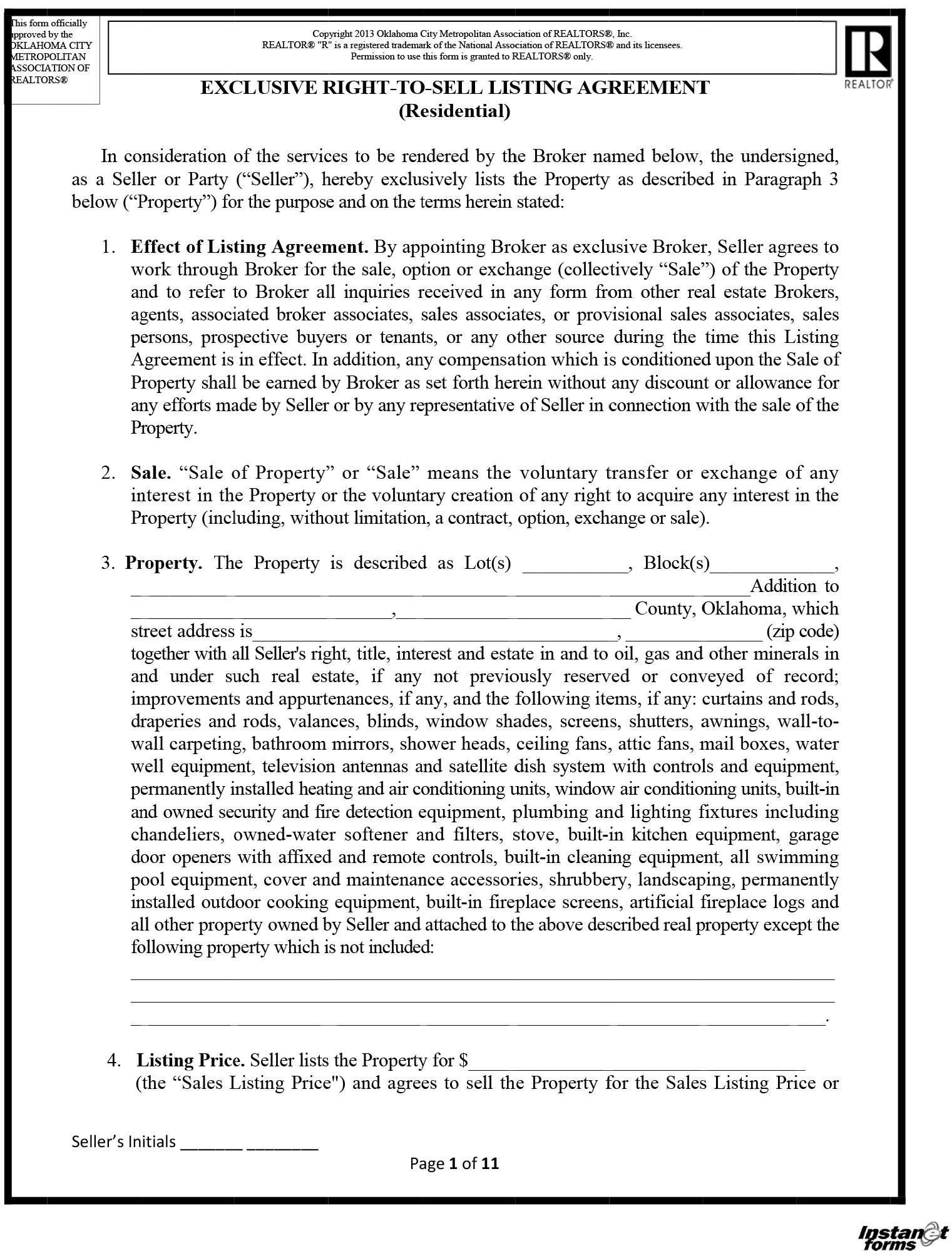 Listing Agreement Kay Pratt Realtor