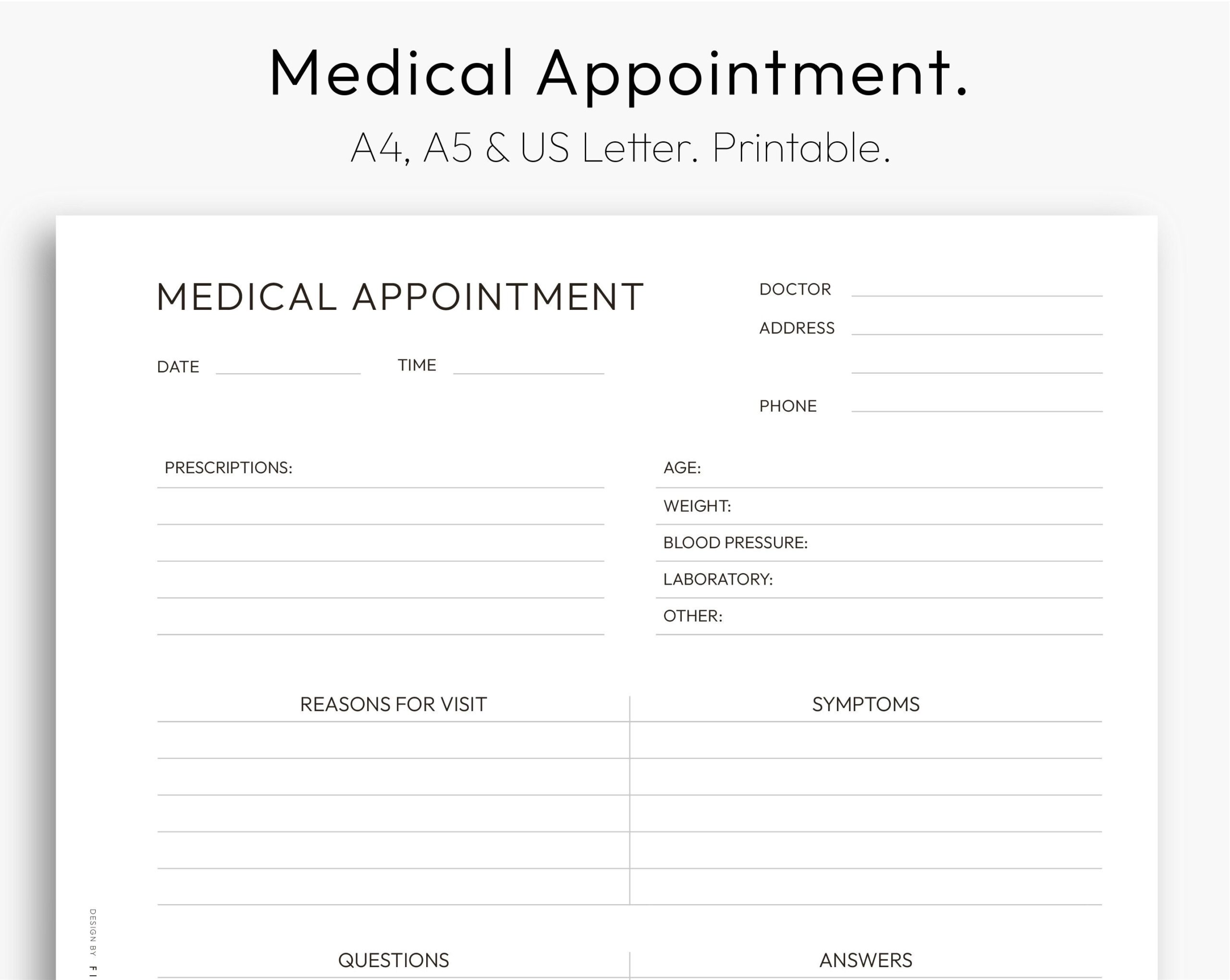 Doctor Appointment Slip Template