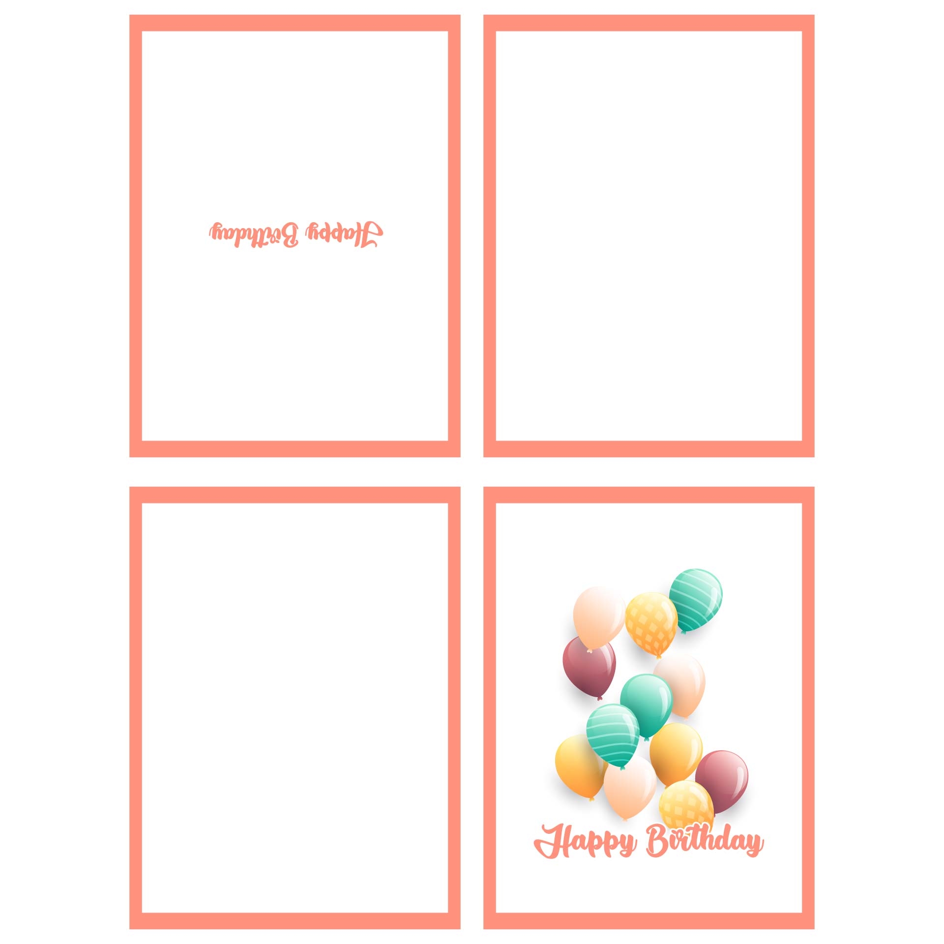 Free Printable Quarter Fold Card Template