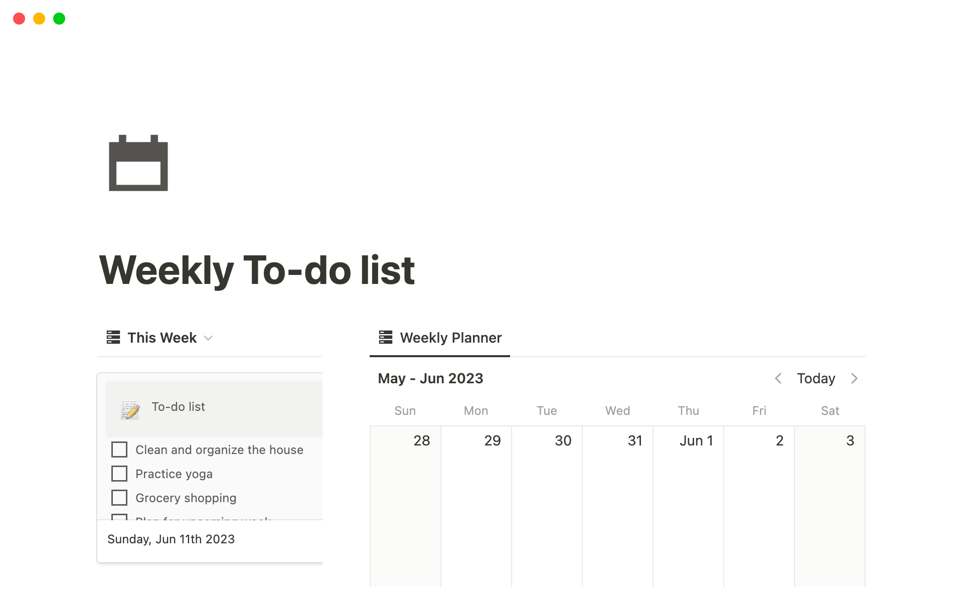 Monthly U0026 Weekly To Do List Minimalist 
