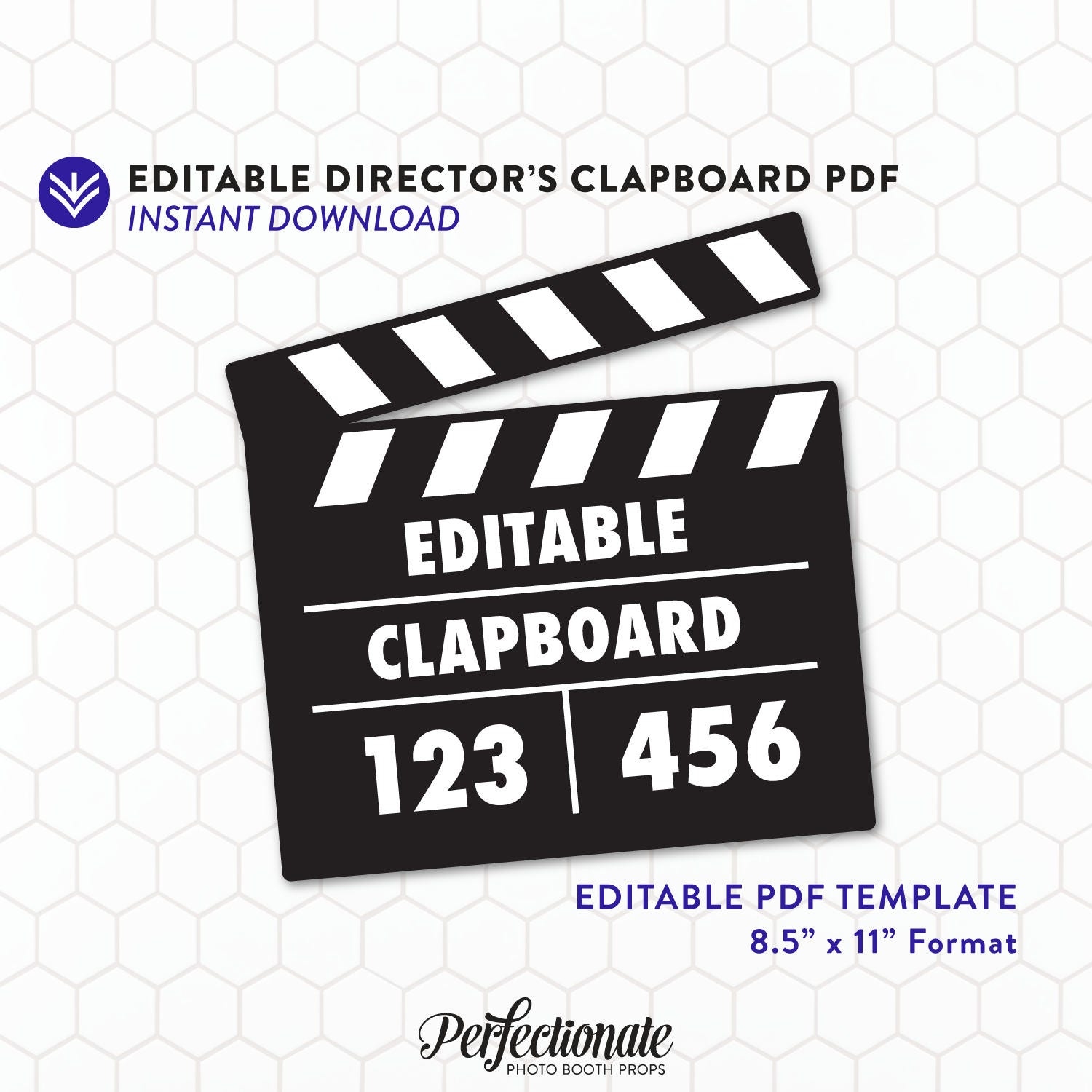Movie Director Sign Instant Download Editable Template Hollywood 