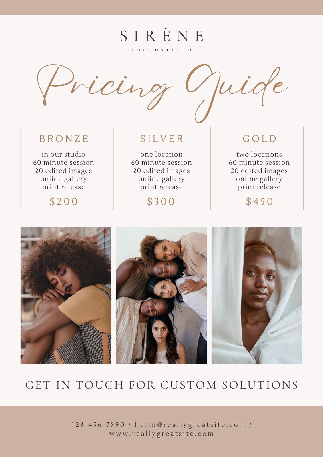 Price List Template Photography