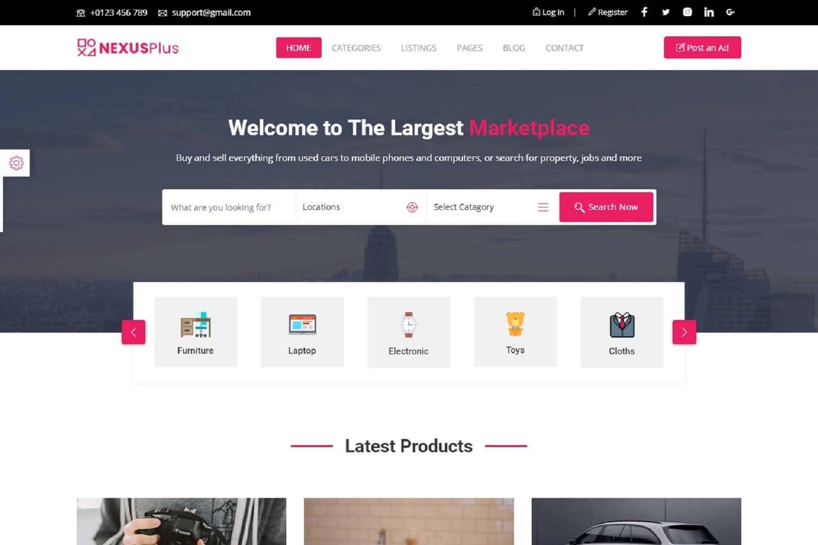 Classified Listing Website Template