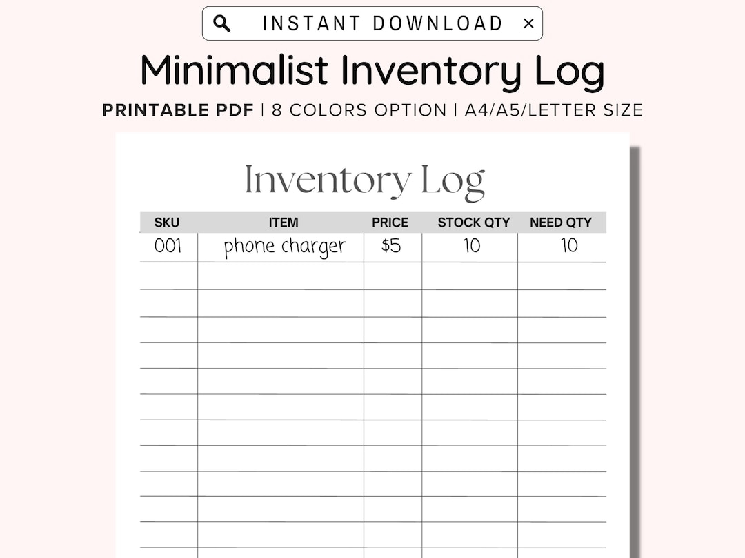 Office Supplies Inventory Free Simple Inventory List Templates 