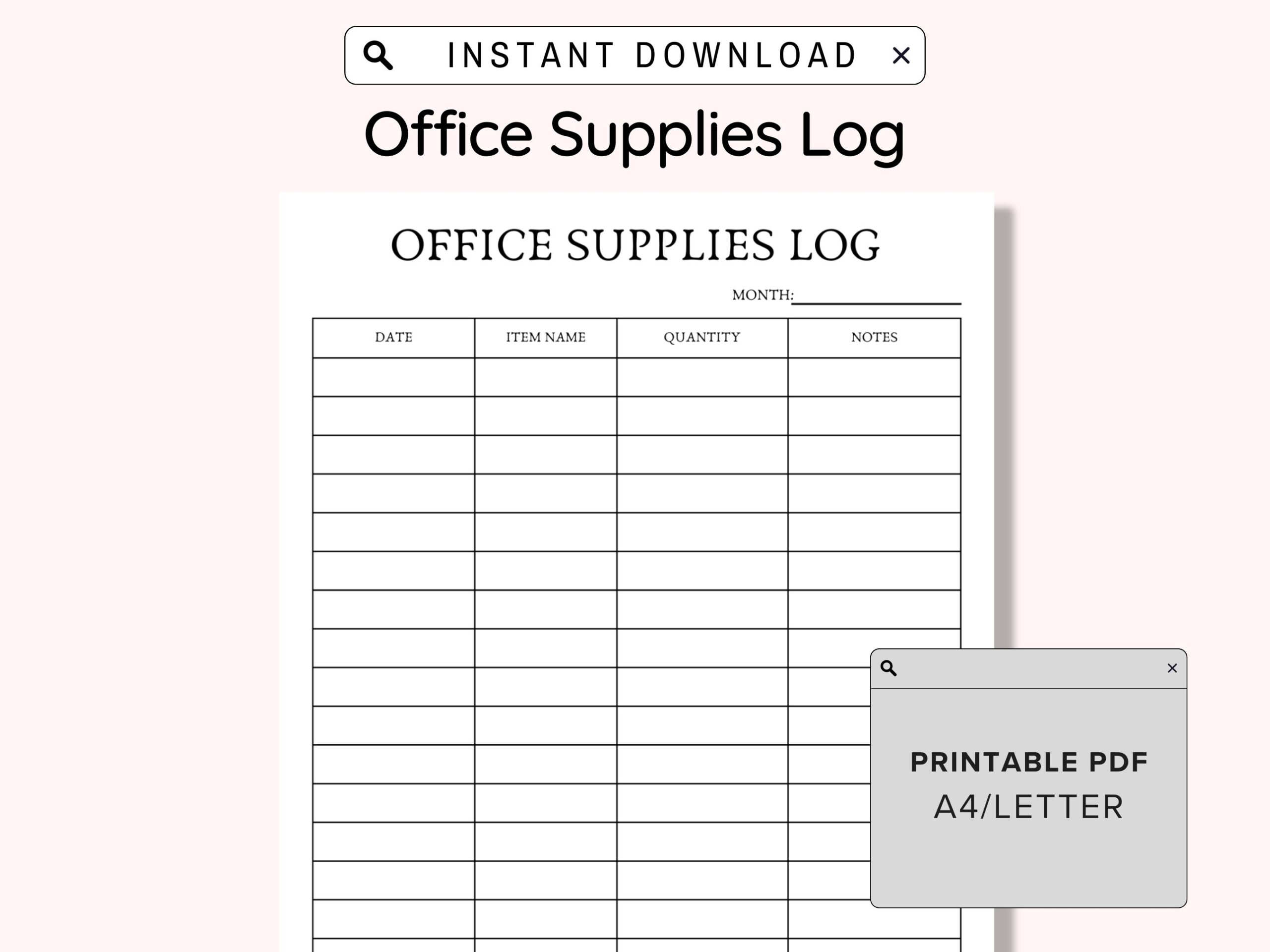 Supplies List Template