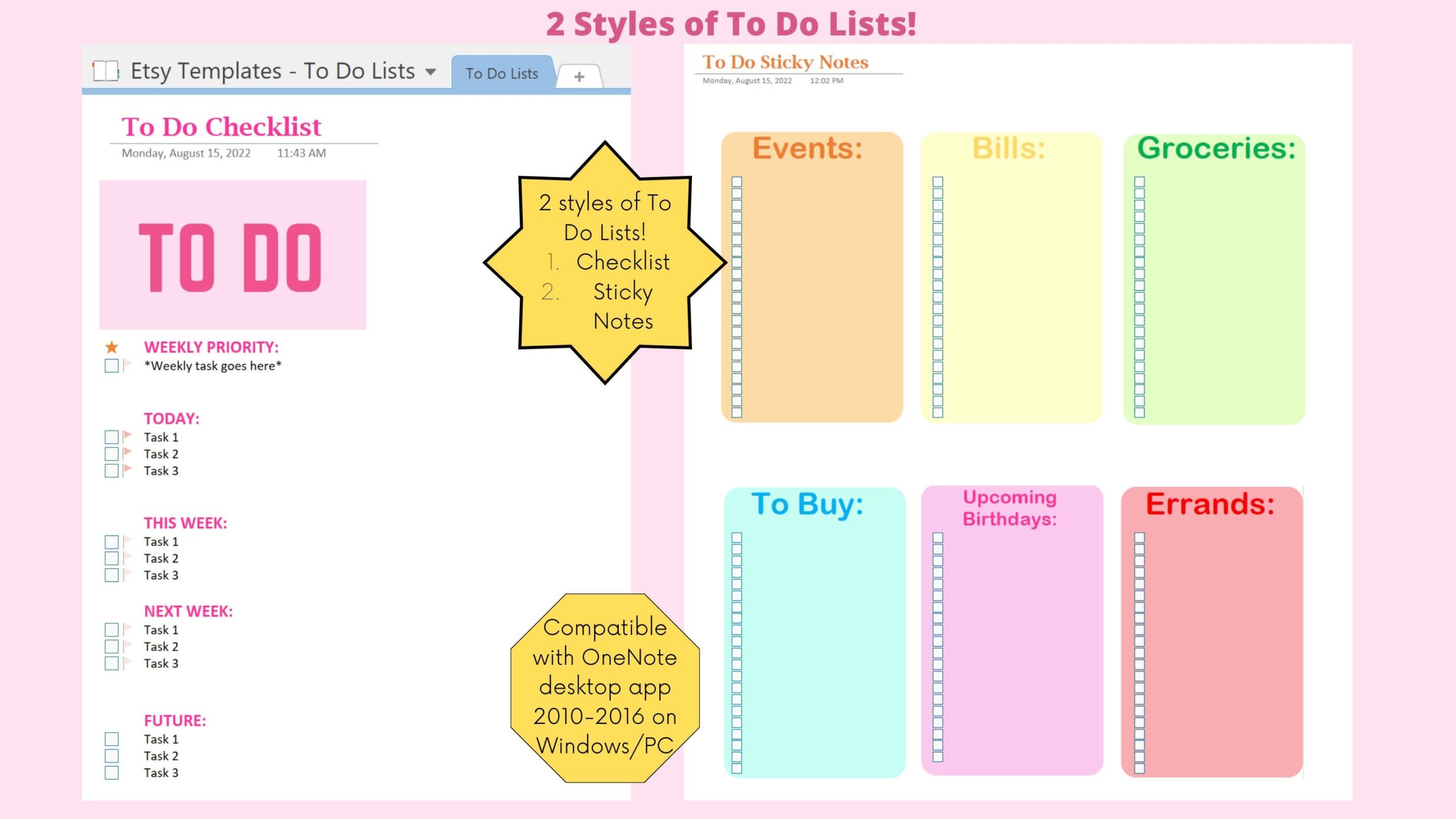To Do List Template Onenote