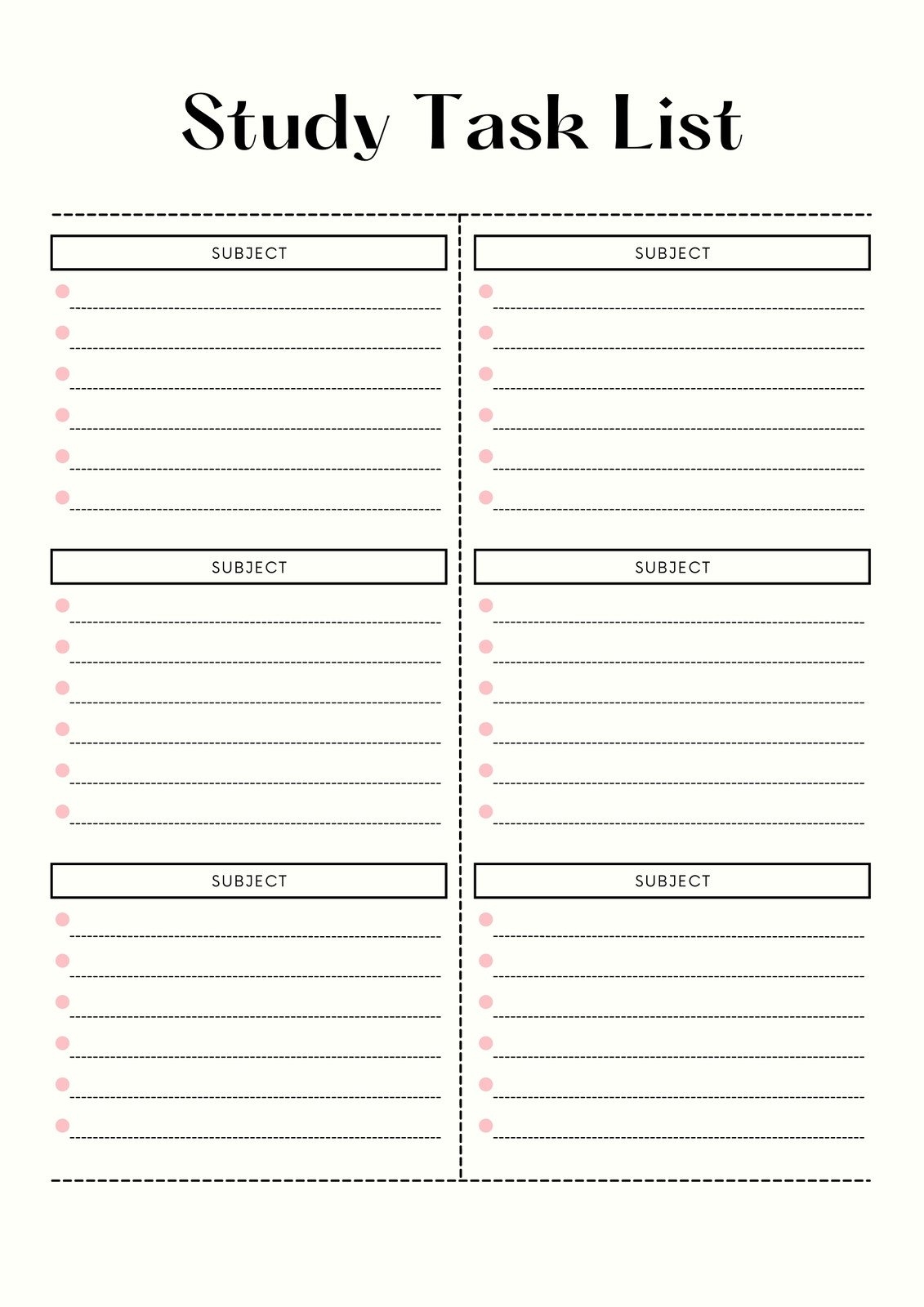 Page 2 Free And Customizable Study Templates