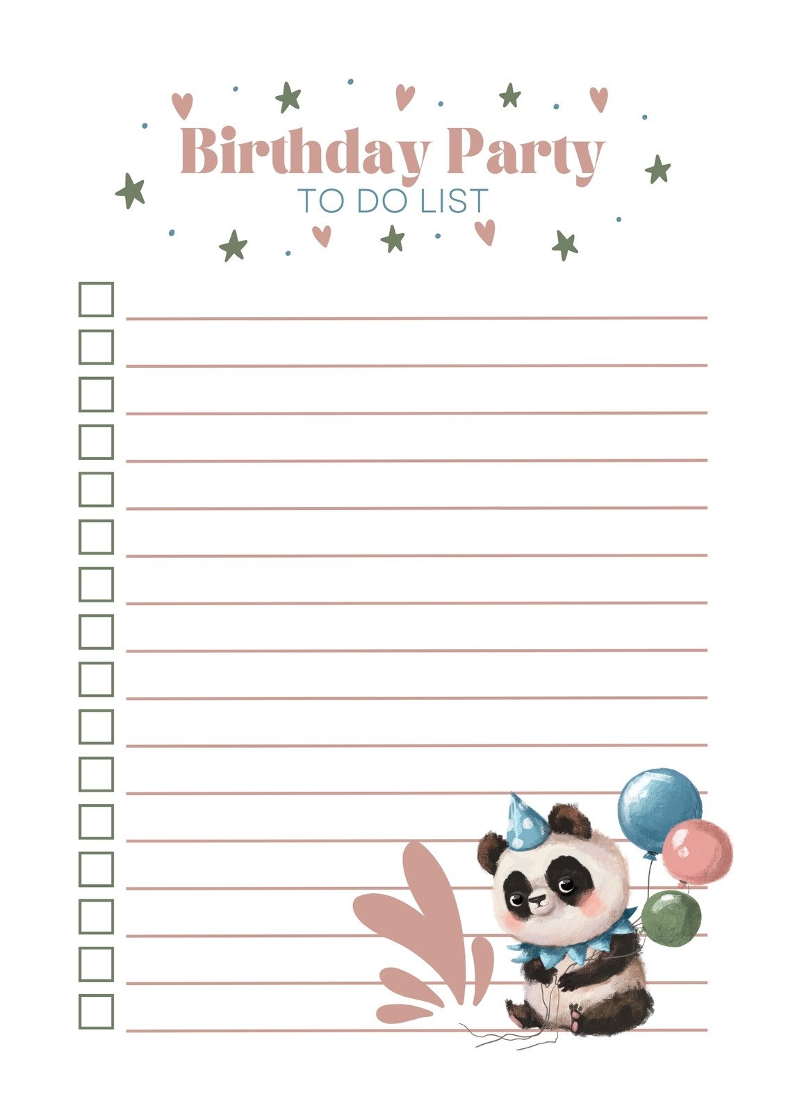 Page 2 Free Party Planner Templates To Customize And Print Canva