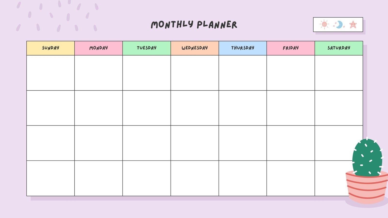 Page 2 Free Printable Customizable Monthly Calendar Templates Canva