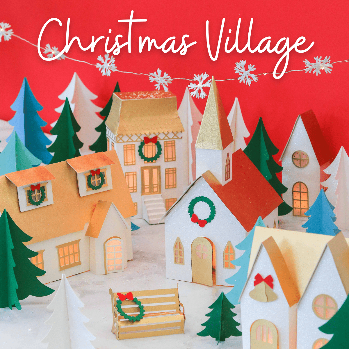 Free Printable Christmas House Template