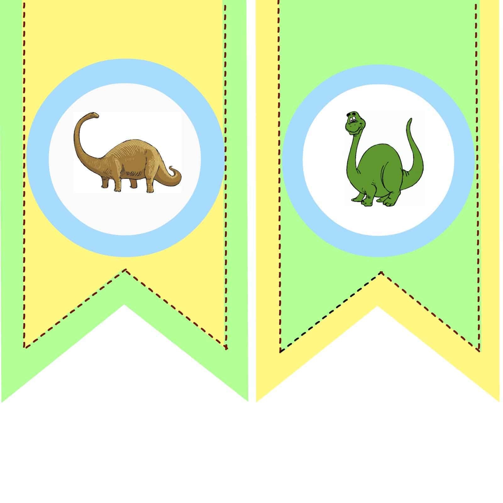 Free Printable Template Dinosaur Birthday Banner