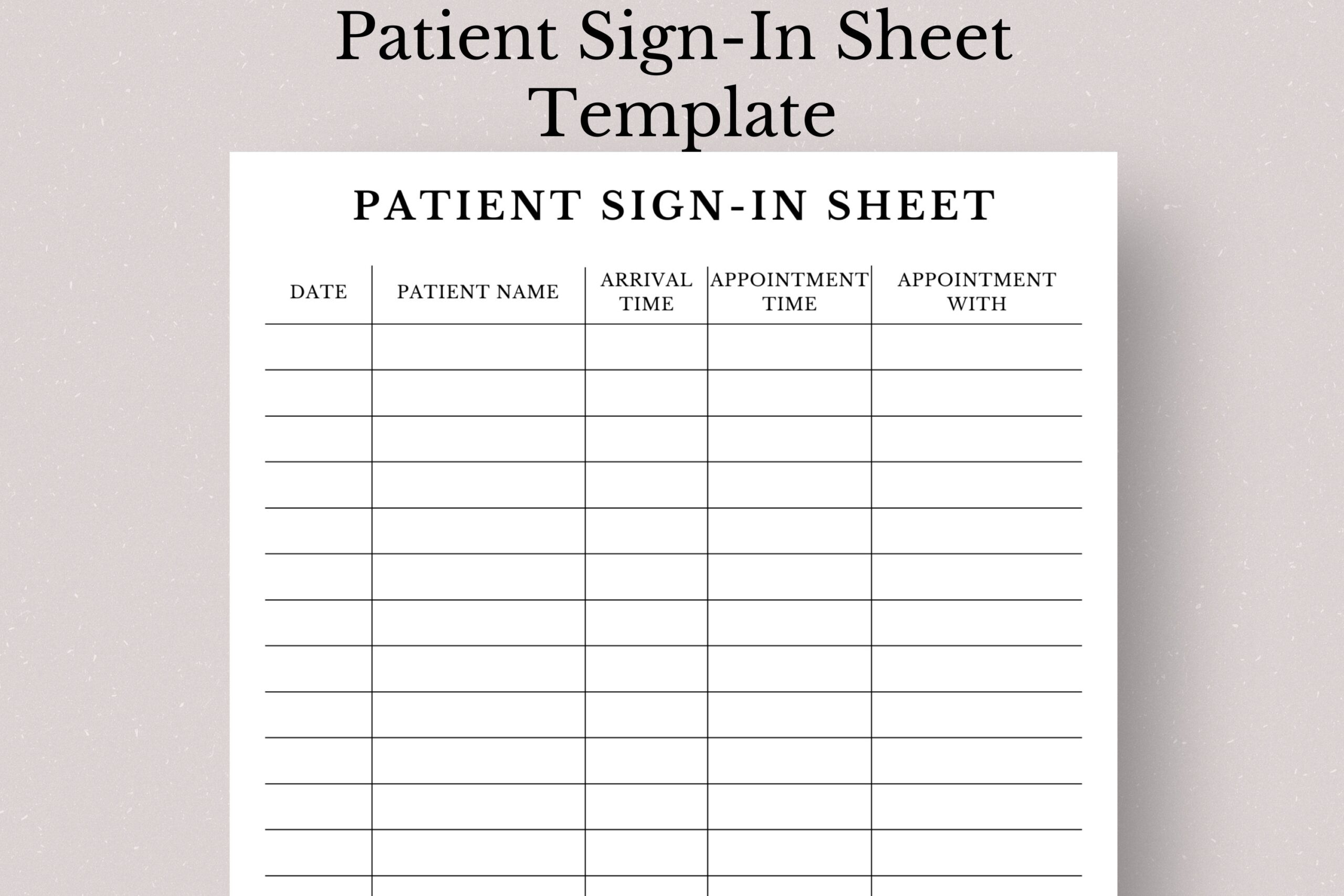 Patient Sign In Sheet Patient Details Sheet Appointment Template Patient Sign In Template Patient Appointment Template