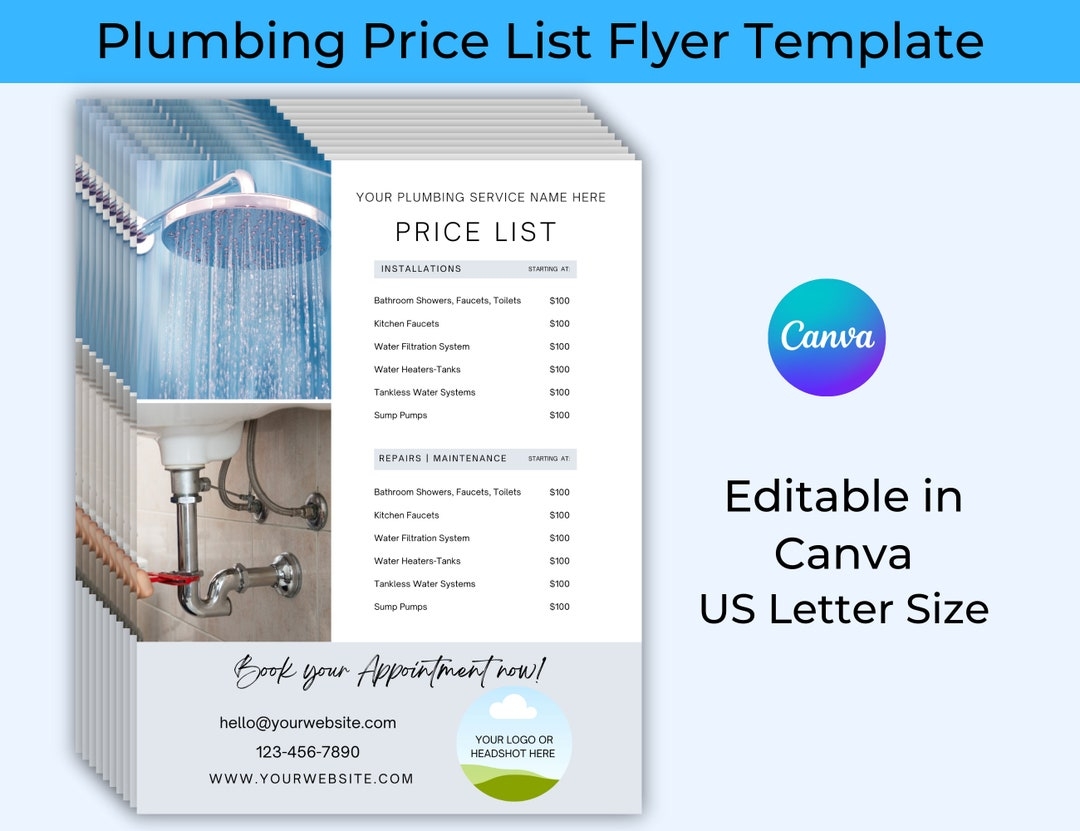Plumbing Price List Template