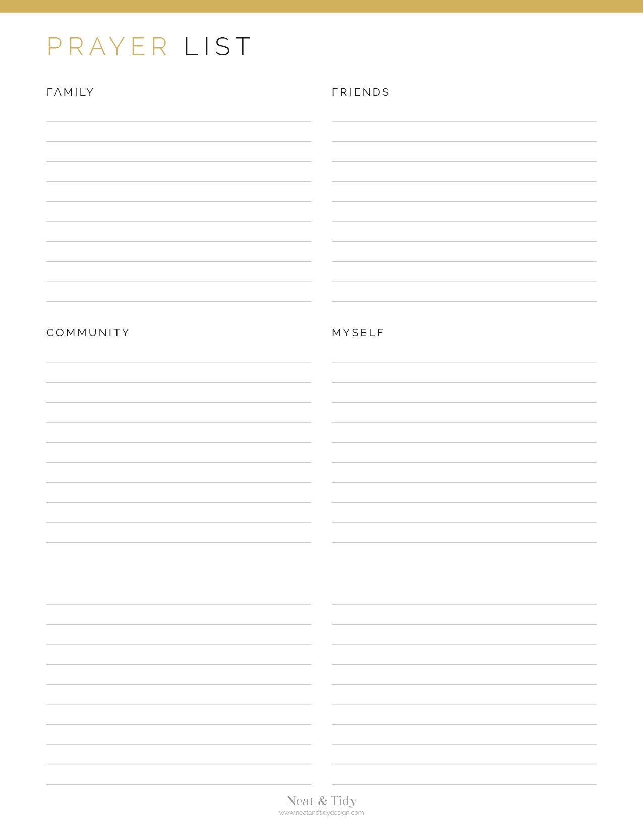 Prayer List