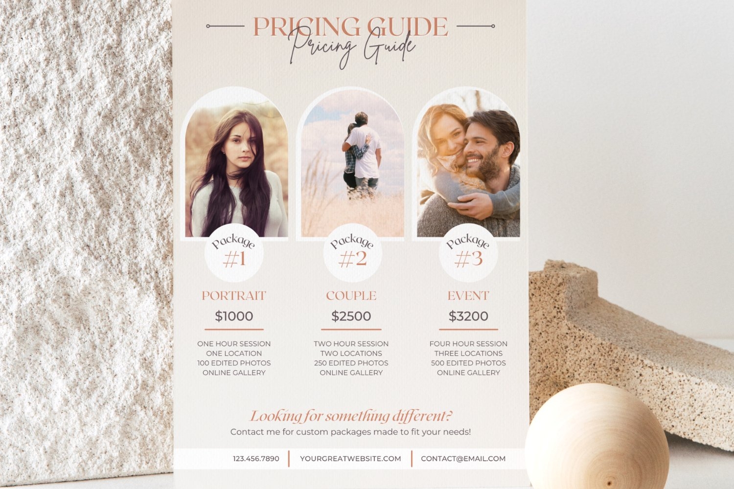 Pricing Guide Template Fashion For Photographer