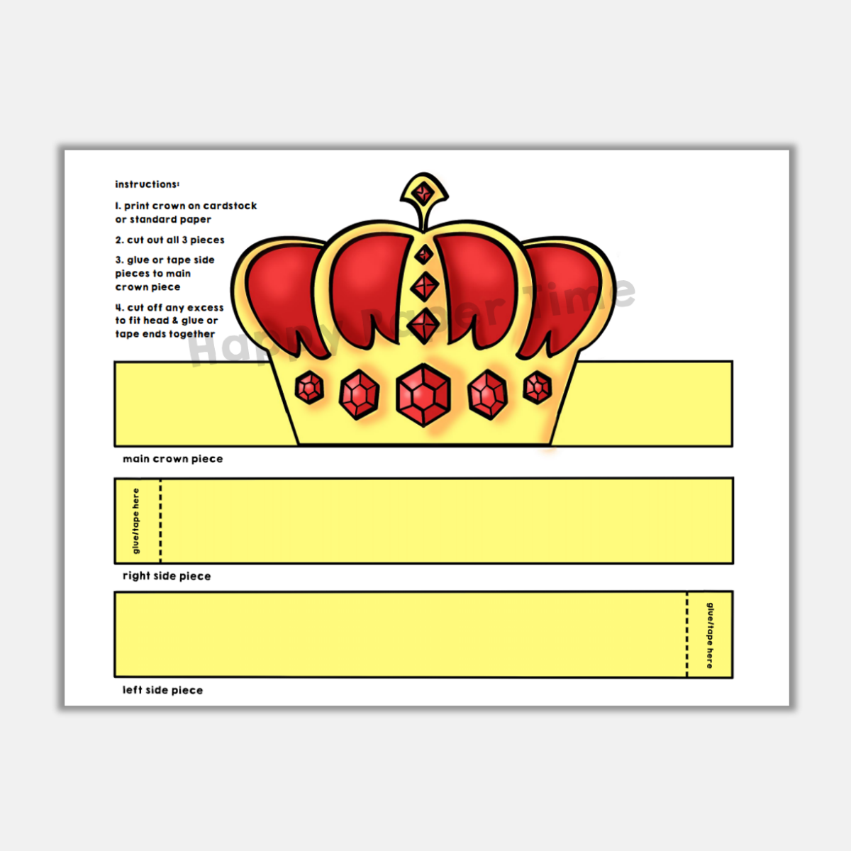 Free Printable Crown Template For King