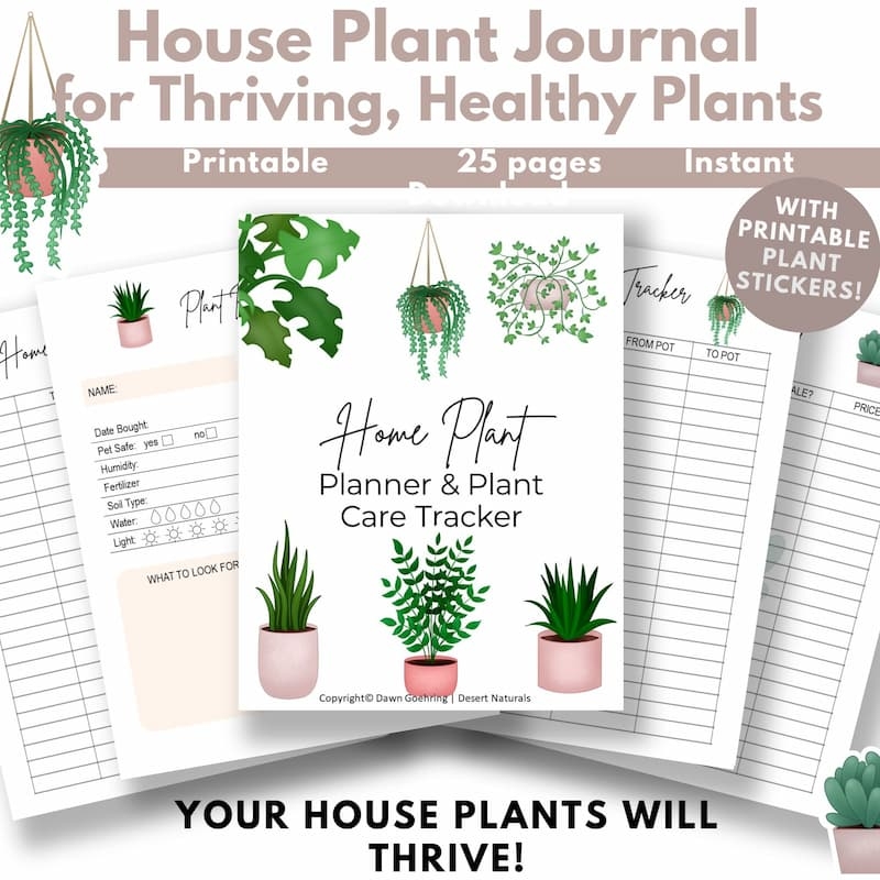 Printable House Plant Journal And Tracker