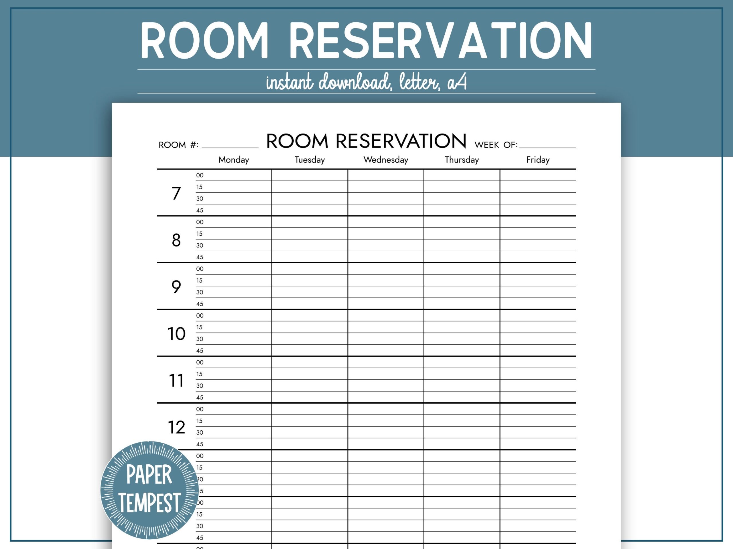Rooming List Template