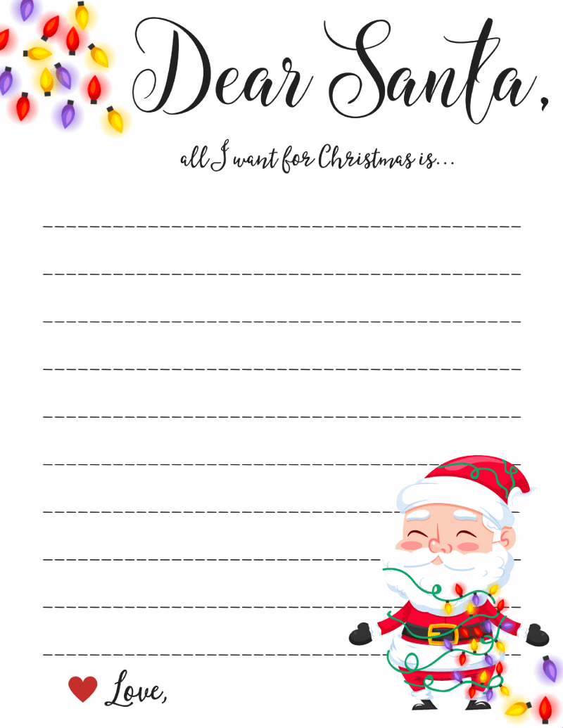 Printable Santa Letter Online